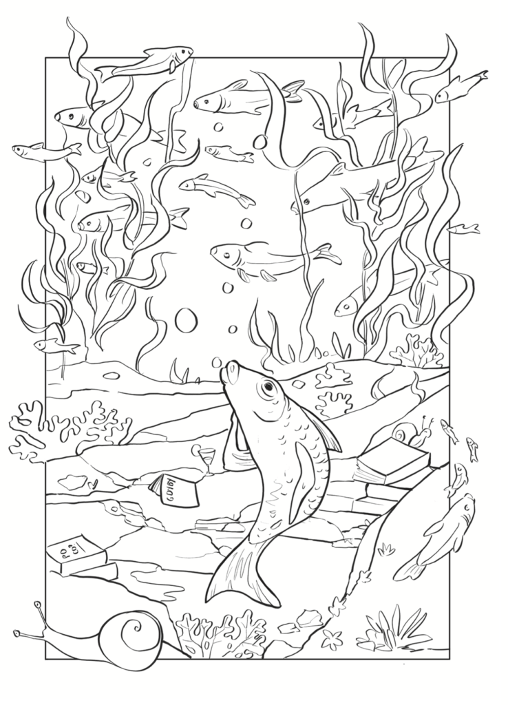 "Ryba" - Kolorowanka "Grządki Merry"